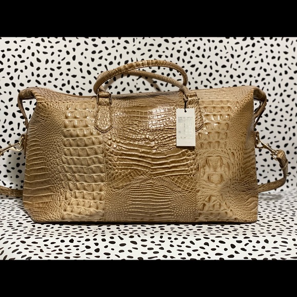 NWT BRAHMIN MelbourneCollection Crocodile TRVL Bag - Picture 6 of 9